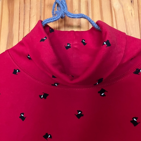 Vintage St. John’s Bay Red Scotty Dog Long Sleeve Turtleneck - Picture 4 of 6